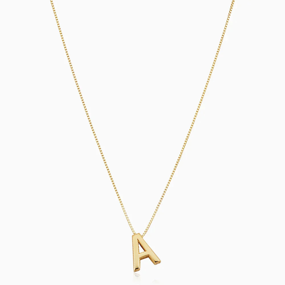 Love letter initial necklace | 18k Gold