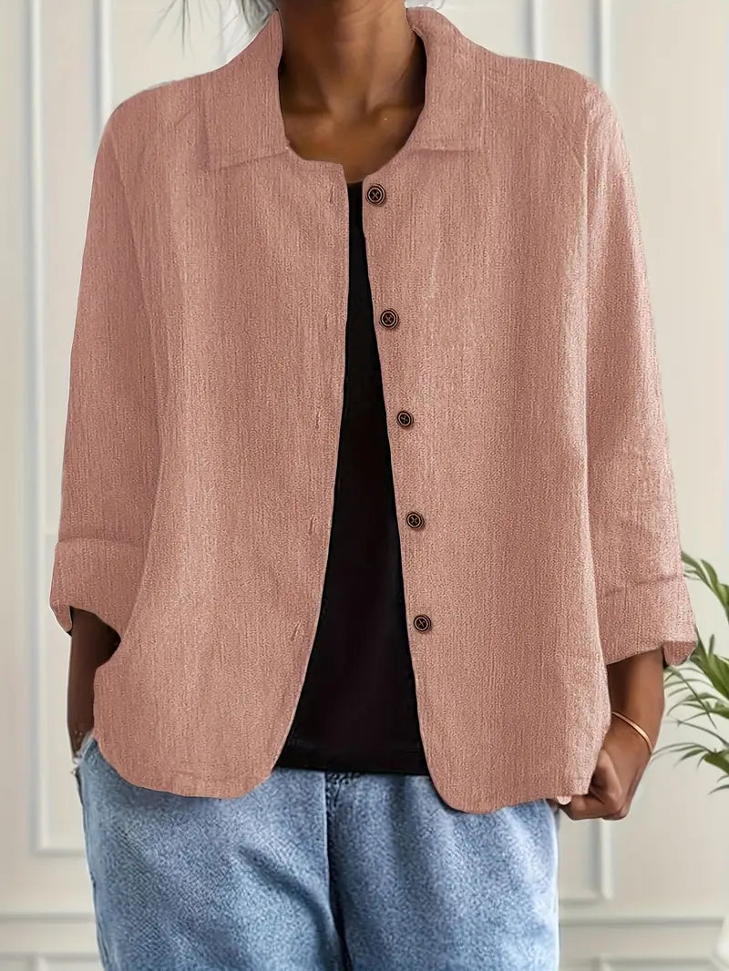Miralyn | Women’s Button-Up Jacket featuring a Clean Collar with Front Buttons