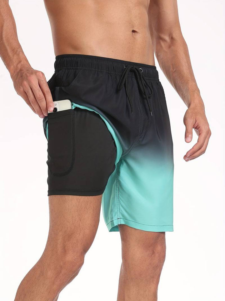 Kairo | Men’s Swim Shorts featuring a Flamingo Motif