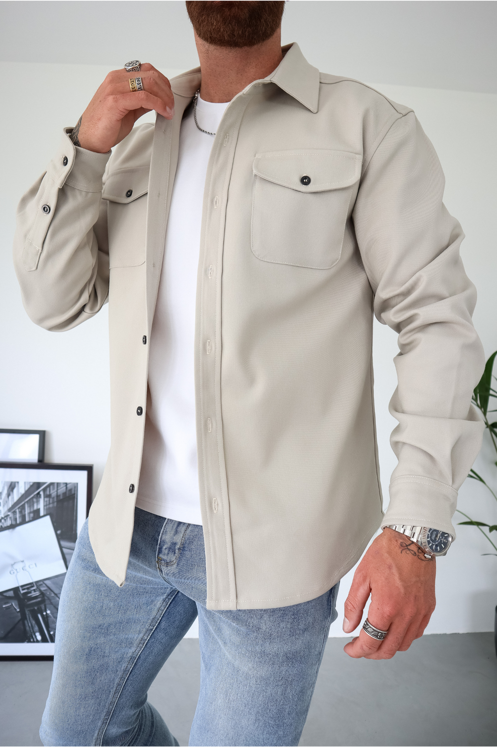 Callum | Men’s Shirt Jacket with Chest Pockets