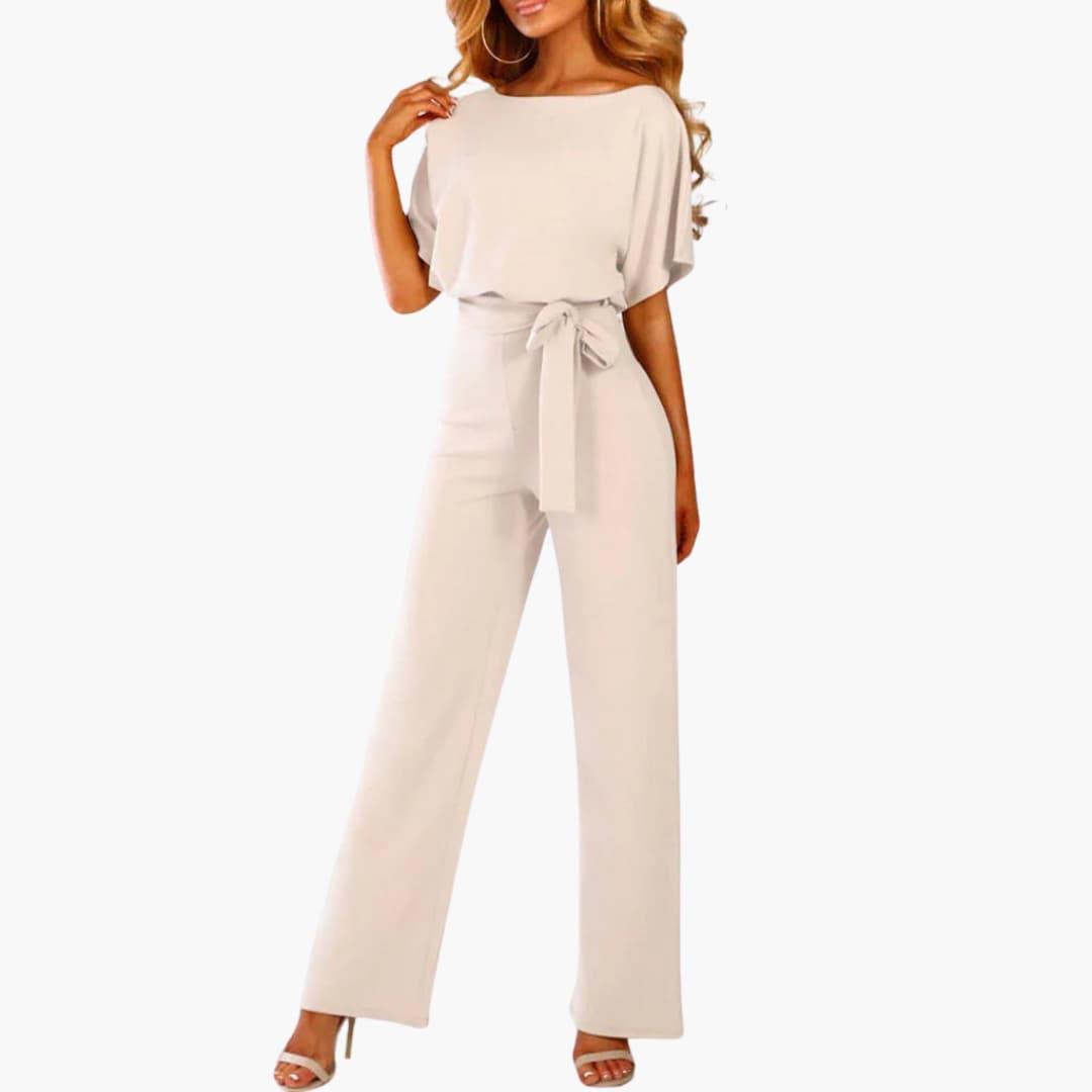 Loravine | Women’s Wide-Leg Jumpsuit featuring Tie Beltline