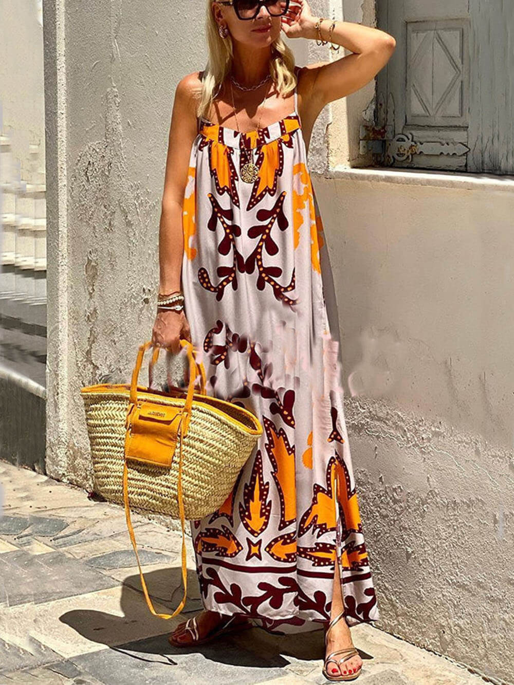 Etia - Printed Loose Cami Dress