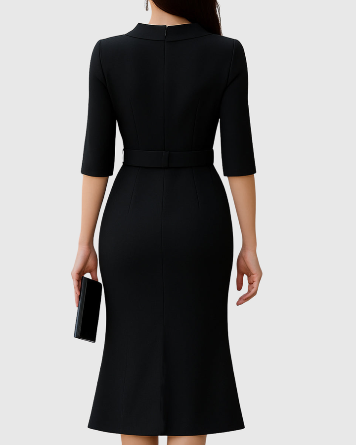 Adeline | Women’s Belted Midi Dress in a Polished Day-to-Evening Appearance