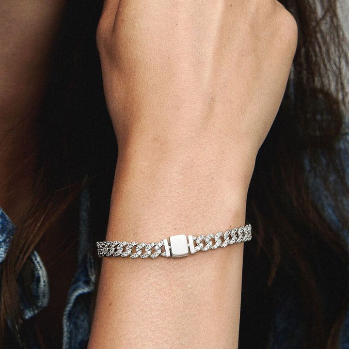 Moissanite Cuban Bracelet | 18k Gold