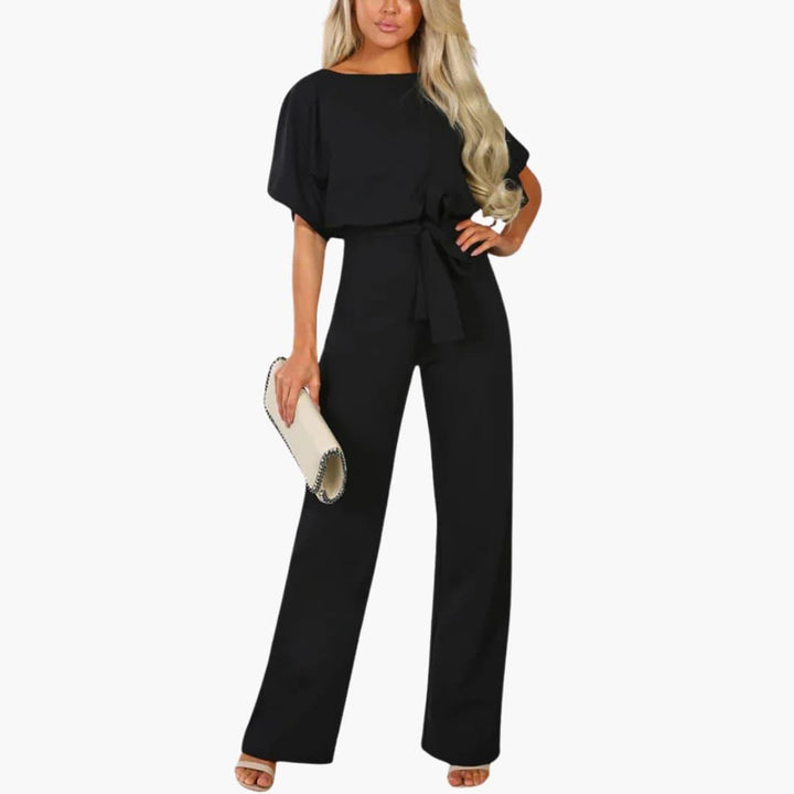 Loravine | Women’s Wide-Leg Jumpsuit featuring Tie Beltline