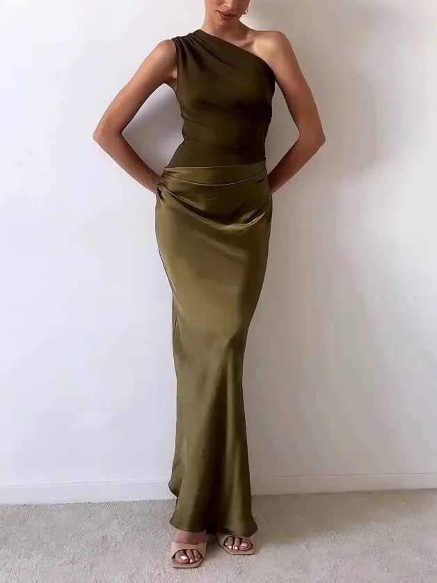 Dahlia | Women’s One-Shoulder Maxi Dress for Evening Events