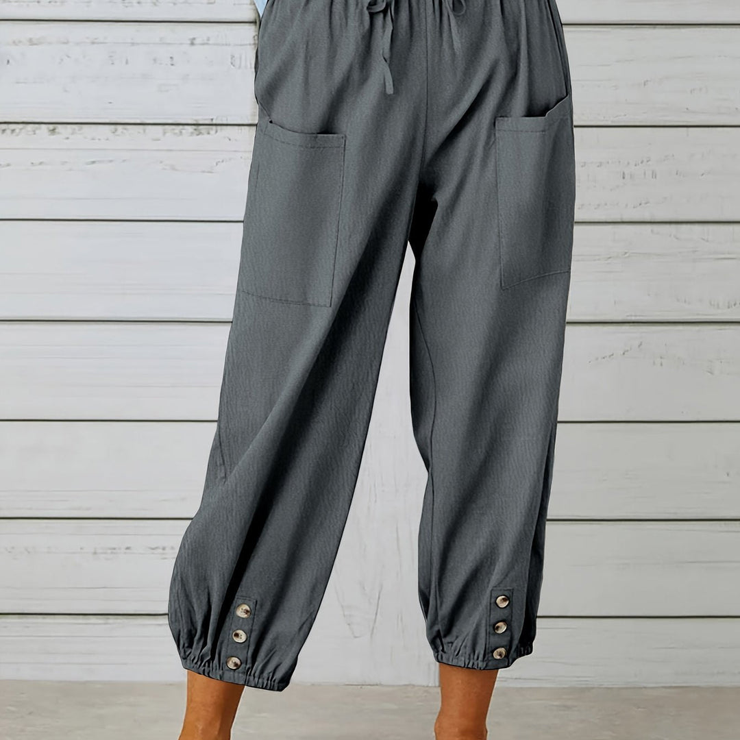 Wide Leg Capri Trousers