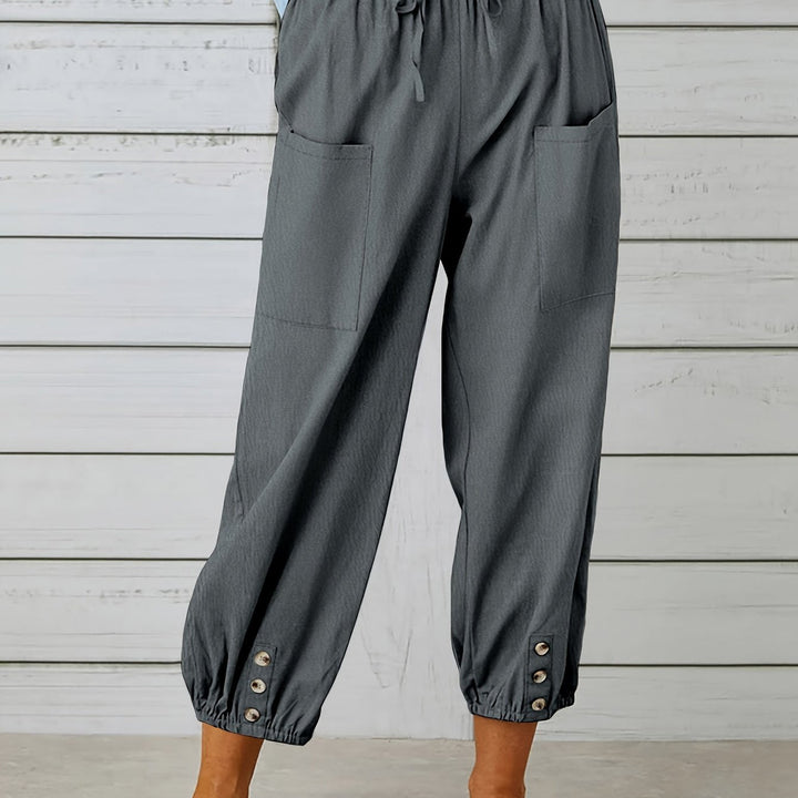 Wide Leg Capri Trousers
