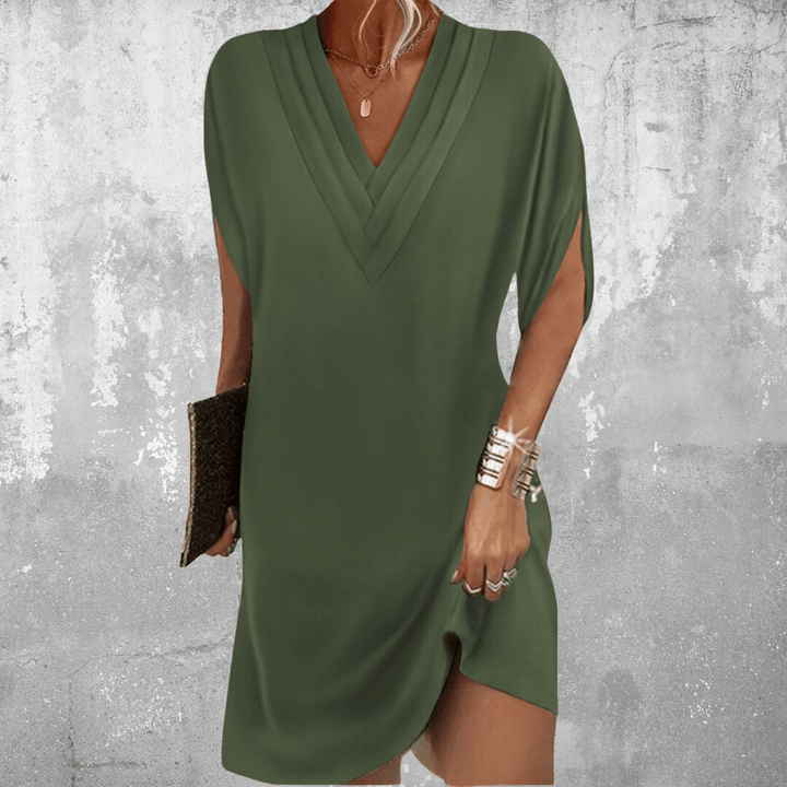 Elodie | Women’s V-Neck Dress in an Easy Shift Proportion
