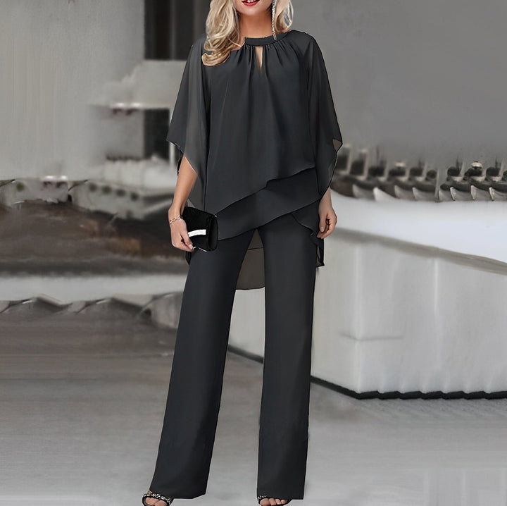 Javeline | Women’s Trouser Set with Asymmetric Overlay
