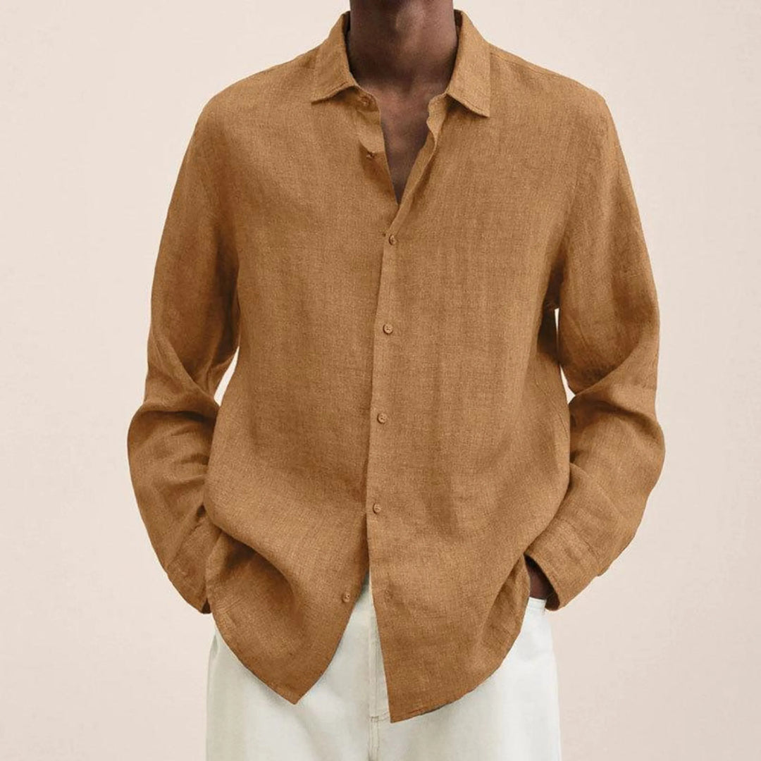 Marlowe | Men’s Long Sleeve Shirt in a Laid-Back Proportion