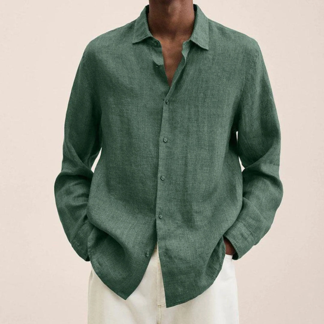 Marlowe | Men’s Long Sleeve Shirt in a Laid-Back Proportion