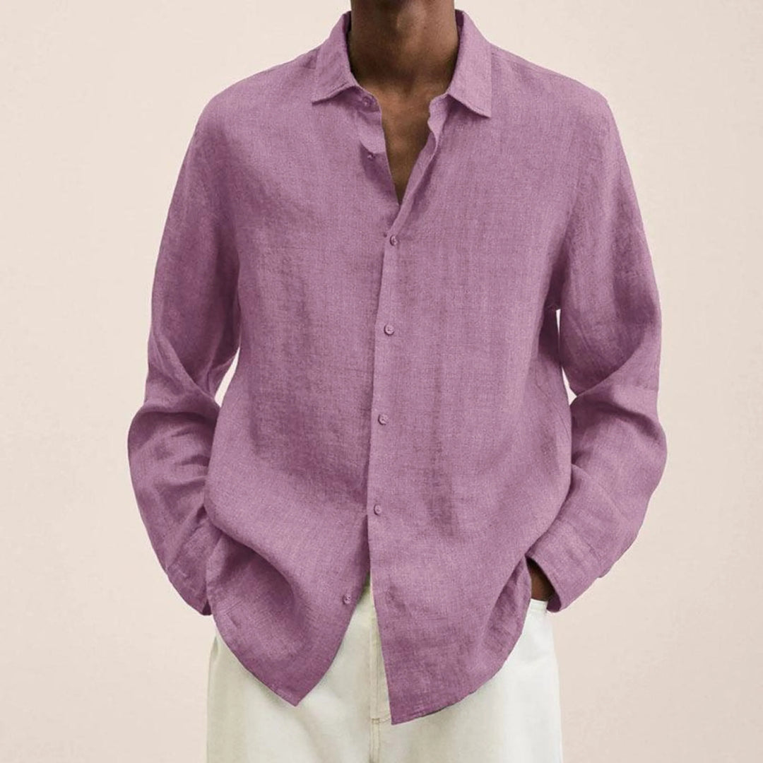 Marlowe | Men’s Long Sleeve Shirt in a Laid-Back Proportion