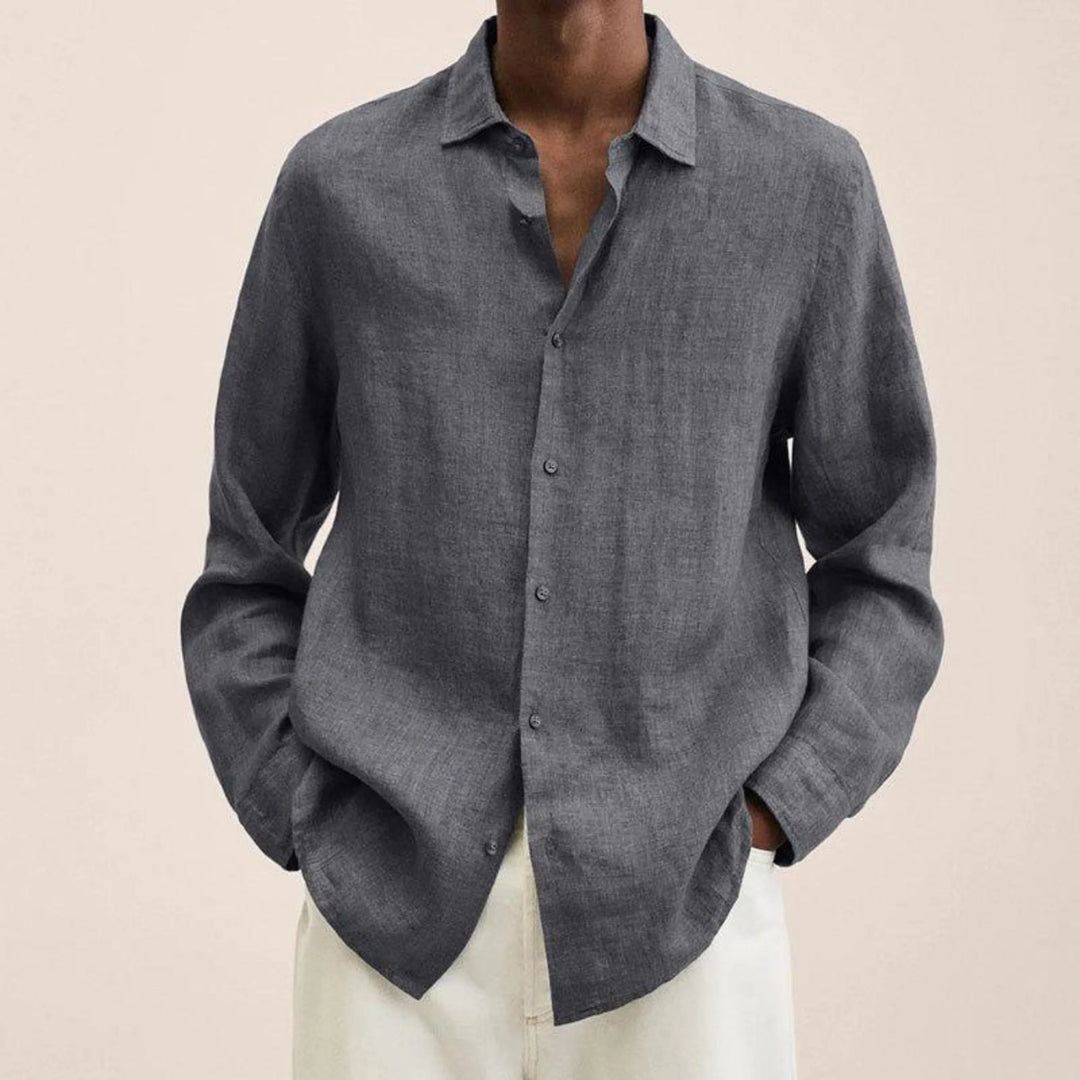 Marlowe | Men’s Long Sleeve Shirt in a Laid-Back Proportion
