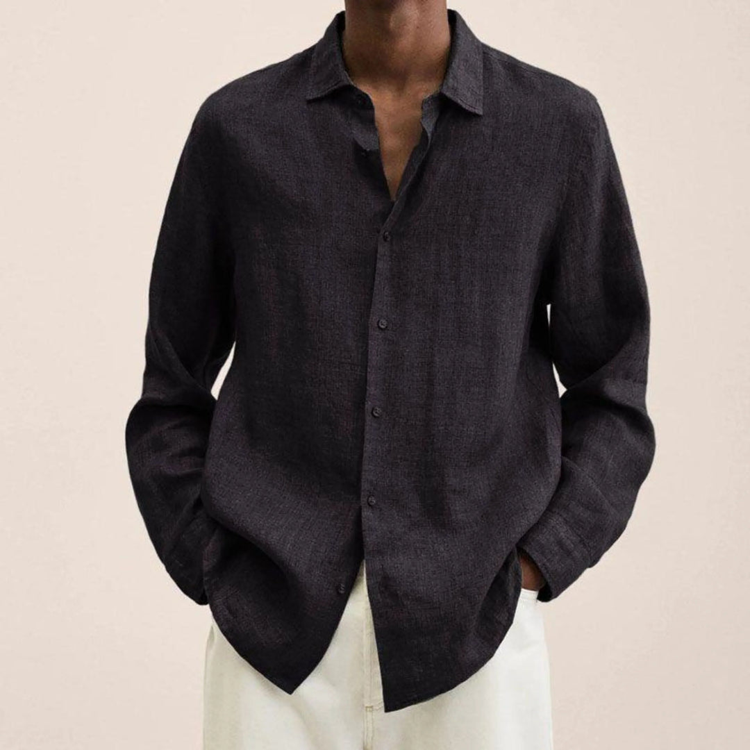 Marlowe | Men’s Long Sleeve Shirt in a Laid-Back Proportion