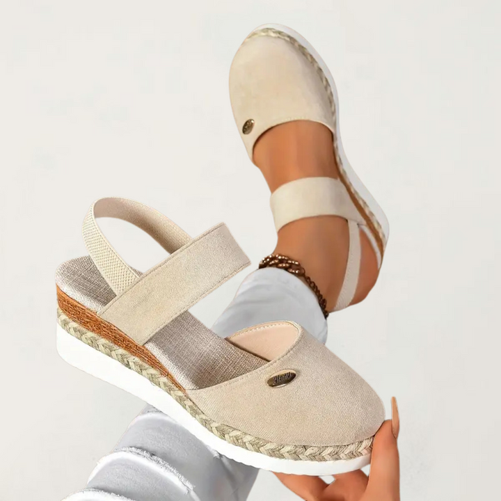 Livia | Women’s Closed-Toe Wedge Sandals for Comfortable Summer