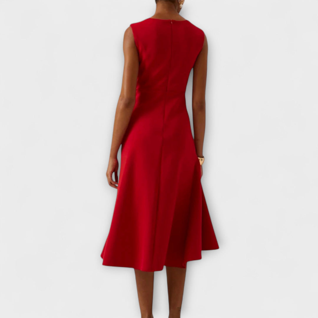 Oriana | Women’s Midi Dress with Sculpted Waist Detail
