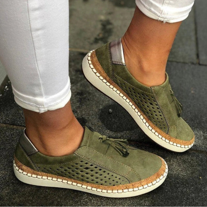 Karina | Women’s Slip-On Walking Shoes with Cut-Out Note