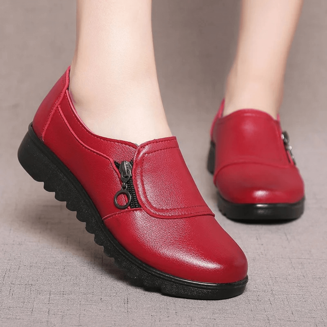 Thalia | Women’s Slip-On Shoes with Side Zip Clean Finish