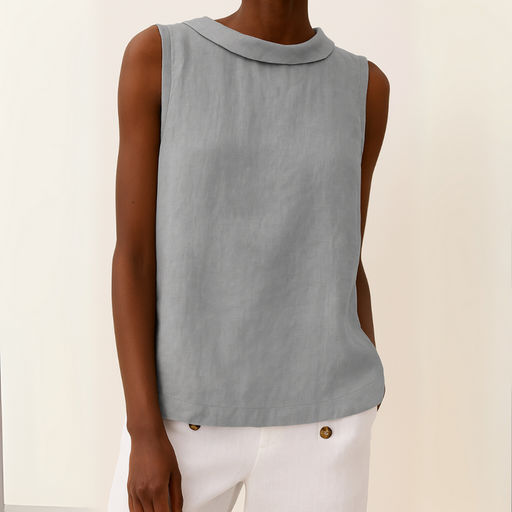 Orla | Women’s Sleeveless Top with a Folded Neck Design