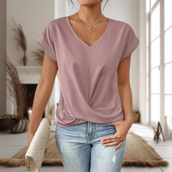 Amelie | Women’s V-Neck Top in a Twisted Front Style