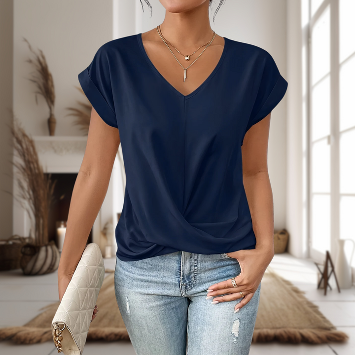 Amelie | Women’s V-Neck Top in a Twisted Front Style