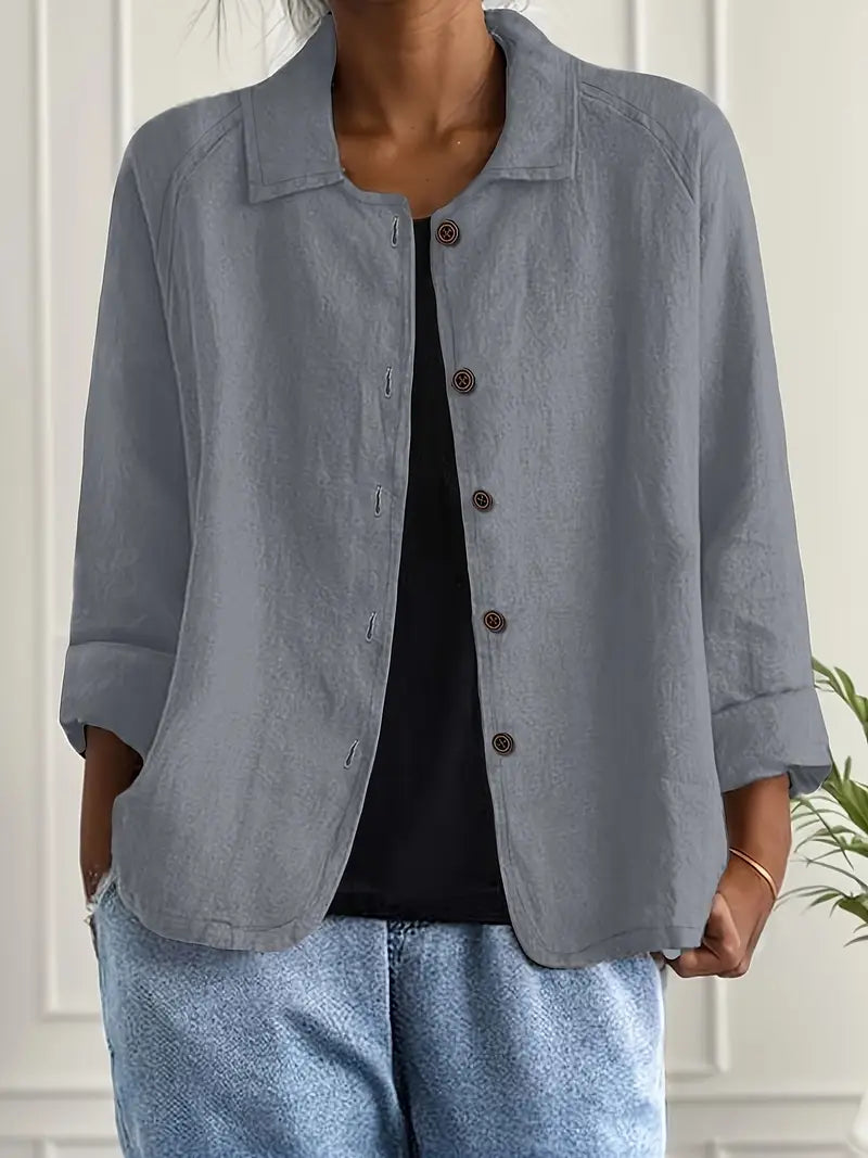 Miralyn | Women’s Button-Up Jacket featuring a Clean Collar with Front Buttons