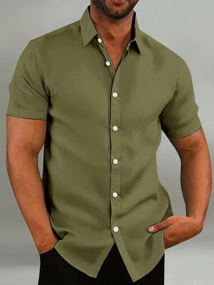 Eldric | Men’s Short Sleeve Shirt with a Clean Button Front