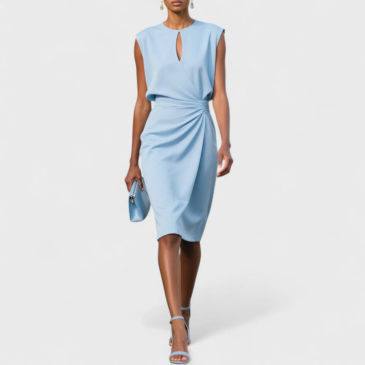 Amelie | Women’s Knee-Length Dress featuring a Keyhole Neck opening