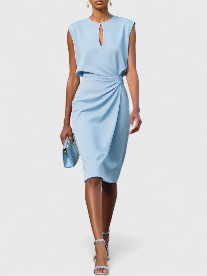 Marcelline | Women’s Midi Dress featuring a Gathered Waist
