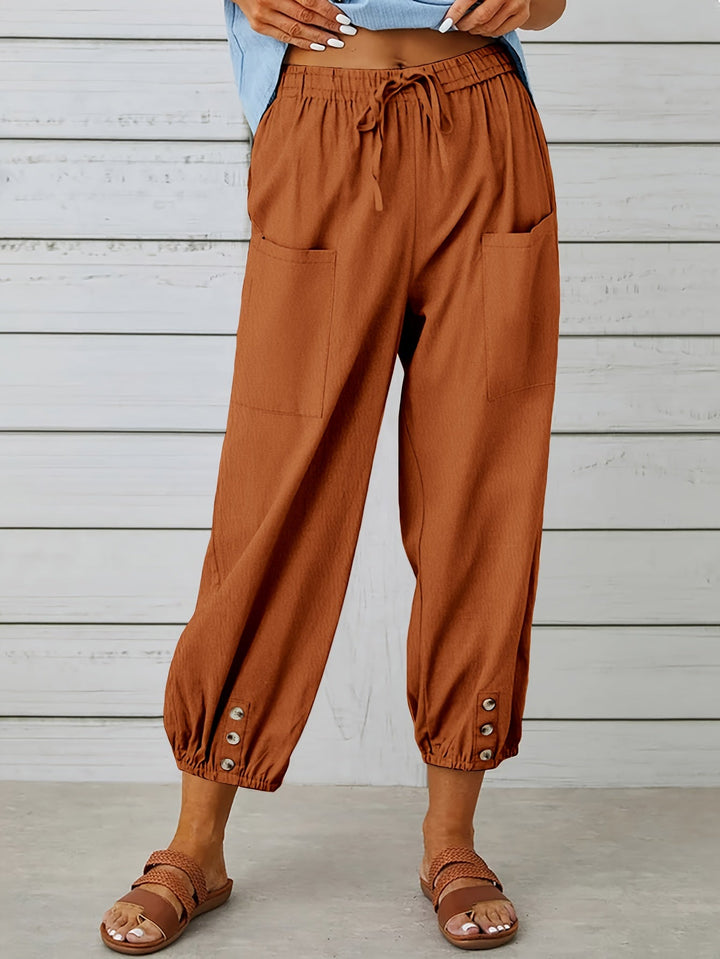Wide Leg Capri Trousers