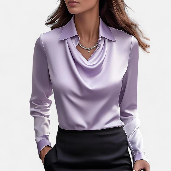 Elara | Women’s Blouse featuring a Draped Neckline