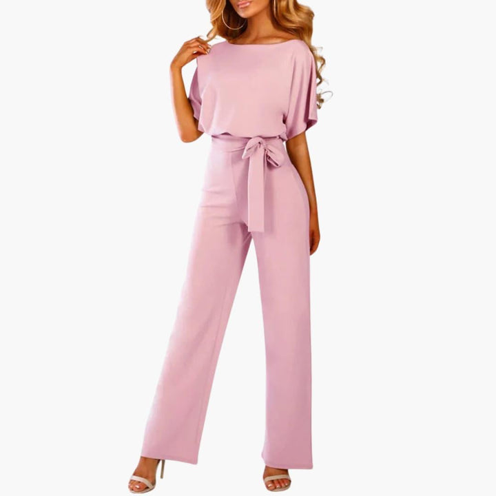 Loravine | Women’s Wide-Leg Jumpsuit featuring Tie Beltline