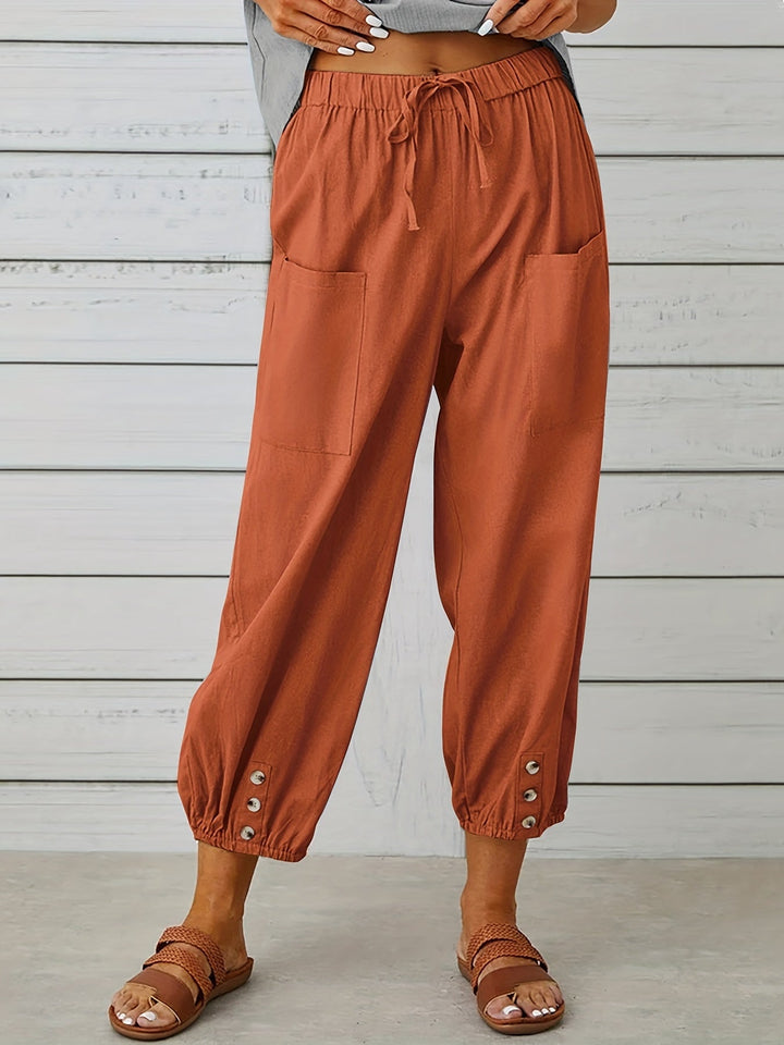 Wide Leg Capri Trousers