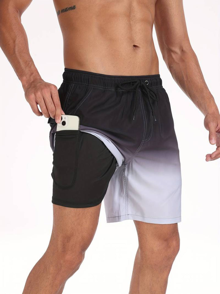 Kairo | Men’s Swim Shorts featuring a Flamingo Motif