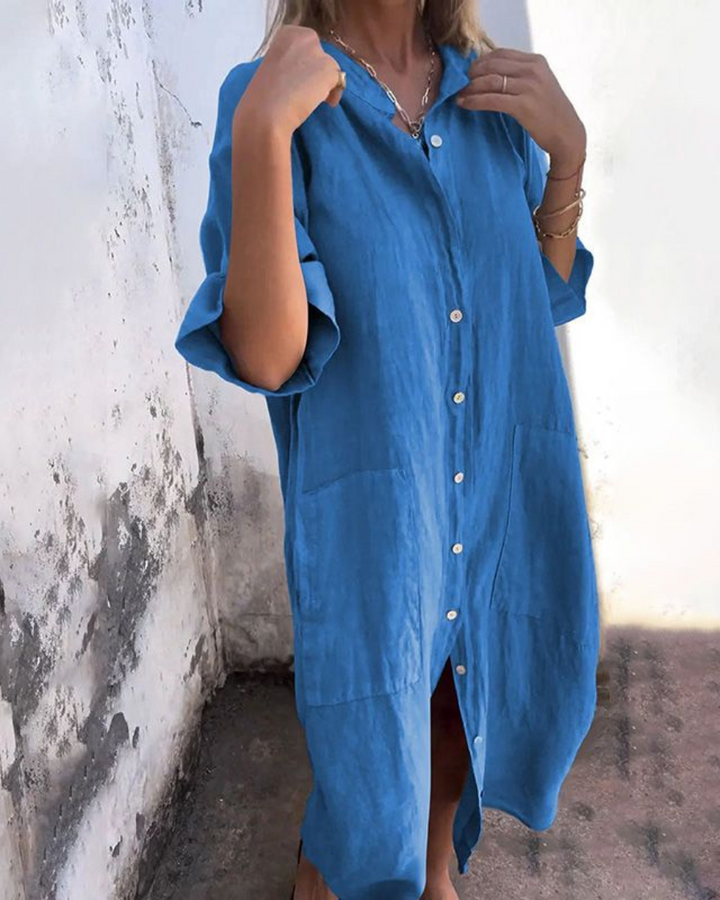 Isolde | Women’s Button-Through Shirt Dress in a Loose Fit