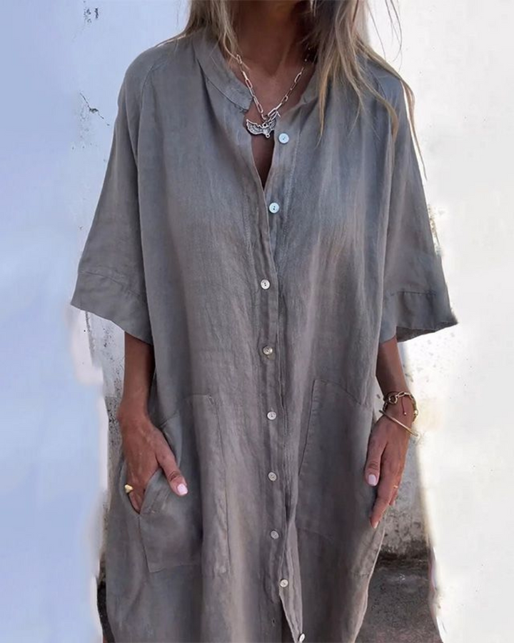 Isolde | Women’s Button-Through Shirt Dress in a Loose Fit