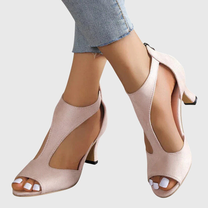 Lysandra | Women’s Peep Toe Heels with Side Cut-Outs