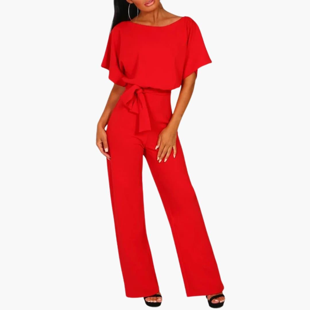 Loravine | Women’s Wide-Leg Jumpsuit featuring Tie Beltline