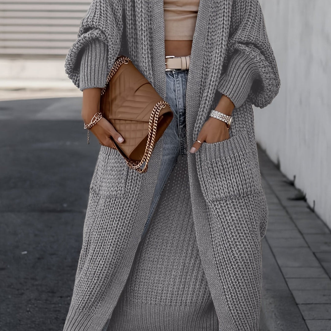 Layla™ - Elegant Deep V-Neck Long Sleeve Cardigan