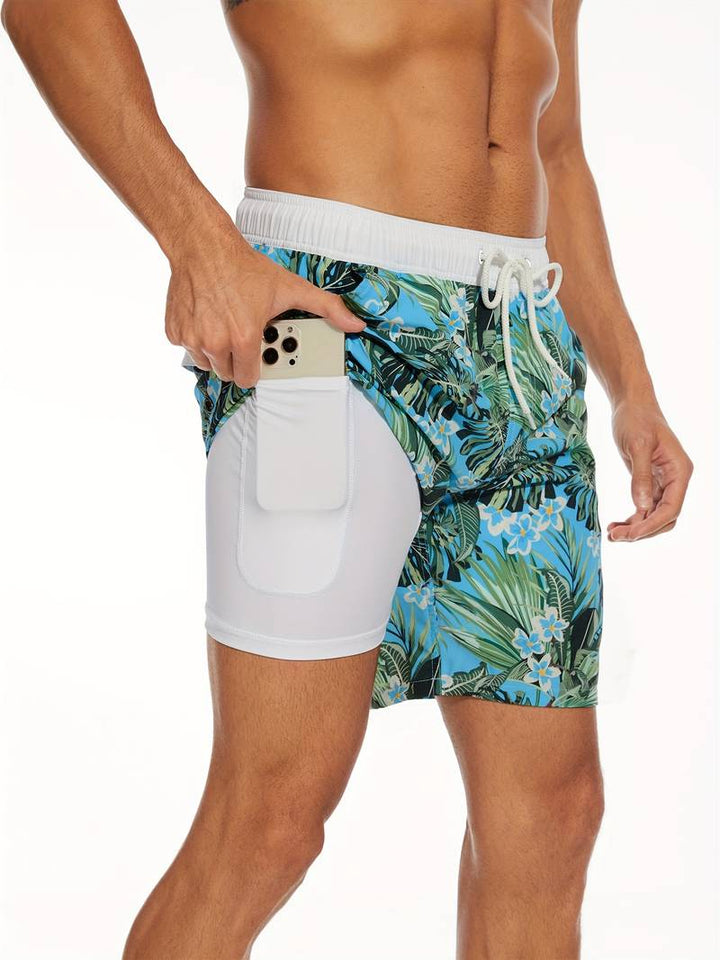Kairo | Men’s Swim Shorts featuring a Flamingo Motif