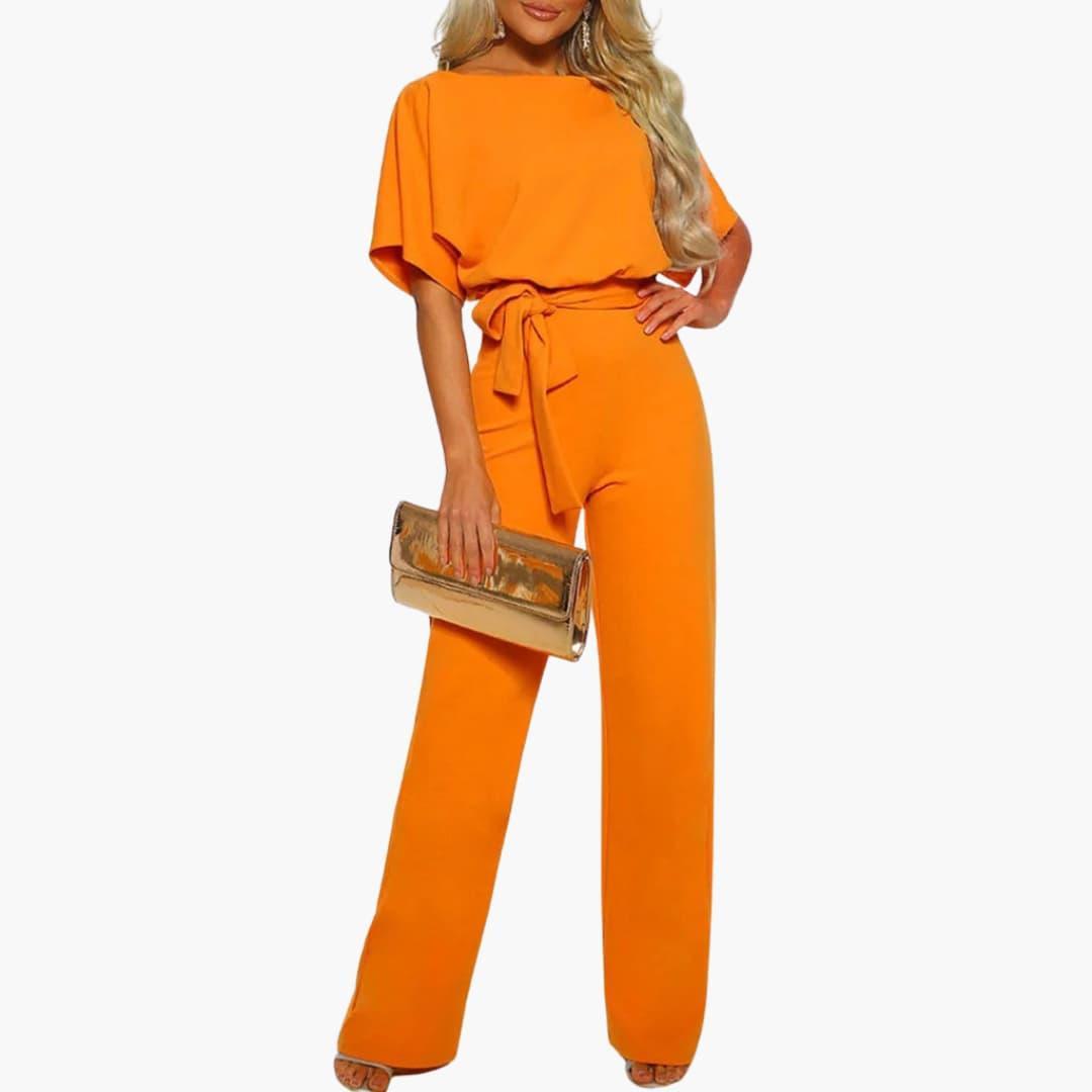 Loravine | Women’s Wide-Leg Jumpsuit featuring Tie Beltline