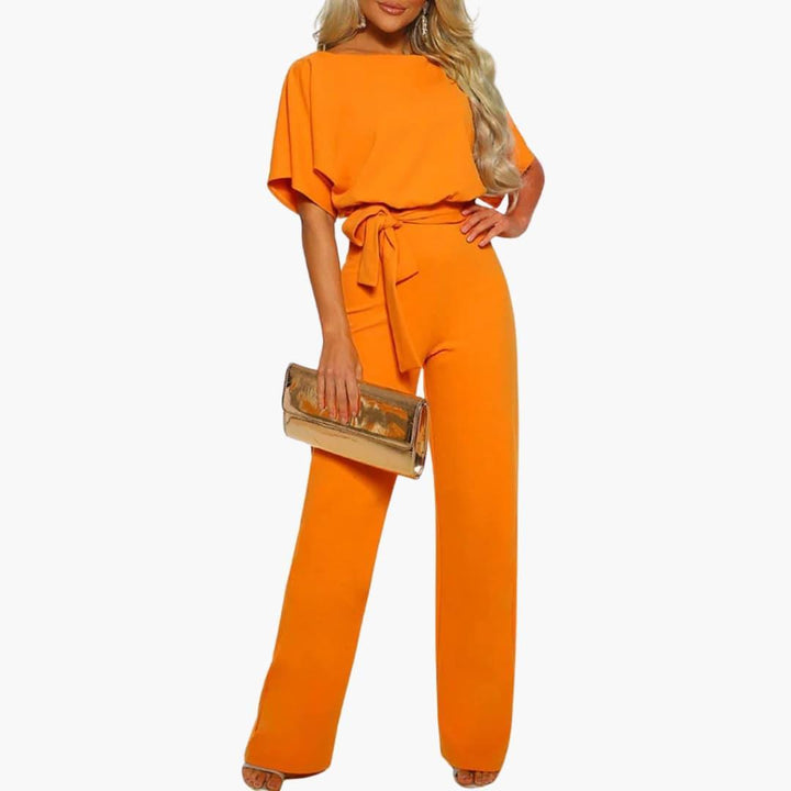 Loravine | Women’s Wide-Leg Jumpsuit featuring Tie Beltline