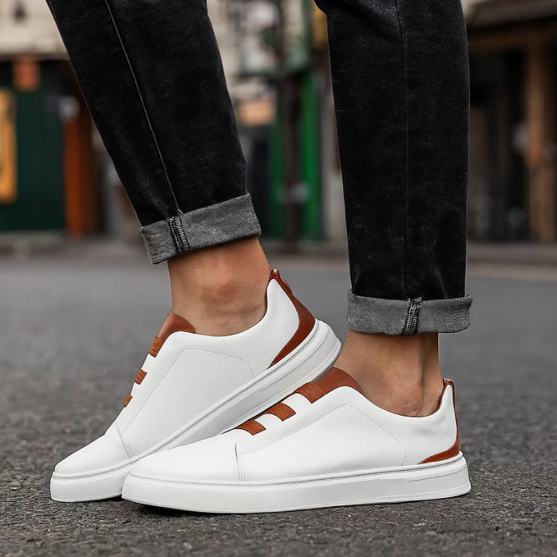 Cavell | Men’s Slip-On Trainers with Contrast Strap Feature