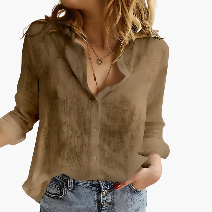 Maelie | Women’s Button-Up Blouse with a Relaxed Collar