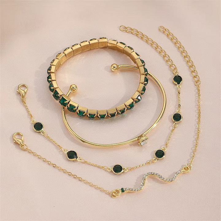Miray - Aurora Emerald Bracelet Set