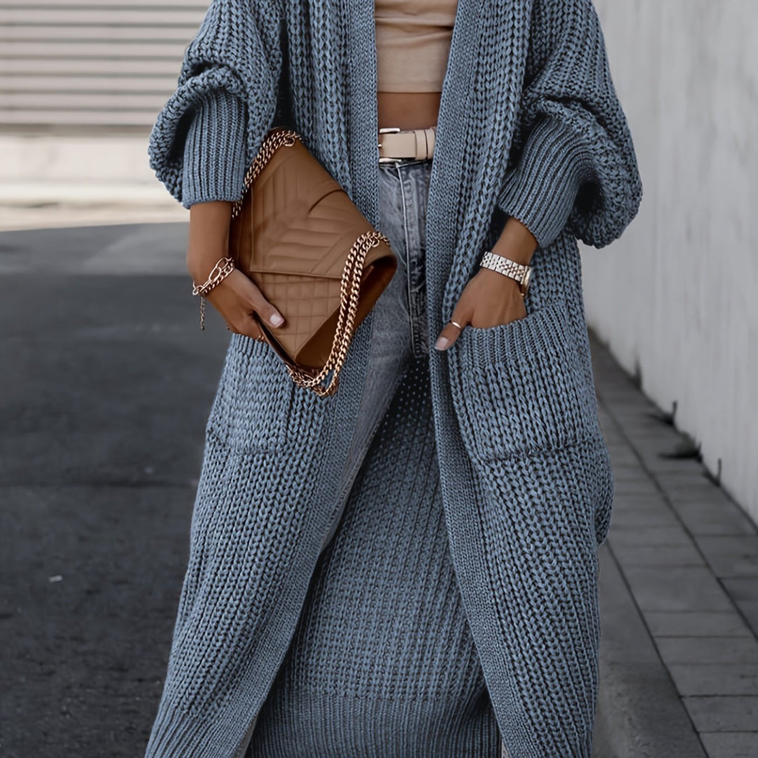 Layla™ - Elegant Deep V-Neck Long Sleeve Cardigan