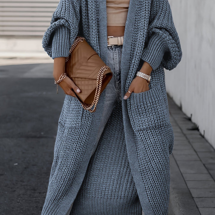 Layla™ - Elegant Deep V-Neck Long Sleeve Cardigan