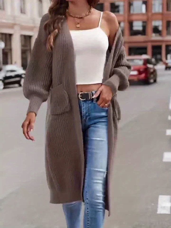 Layla™ - Elegant Deep V-Neck Long Sleeve Cardigan
