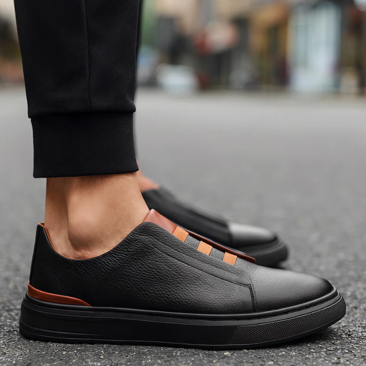 Cavell | Men’s Slip-On Trainers with Contrast Strap Feature